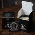Load image into Gallery viewer, Hex and Wax Candle Co box with story card and Ghostly Visitor sticker.