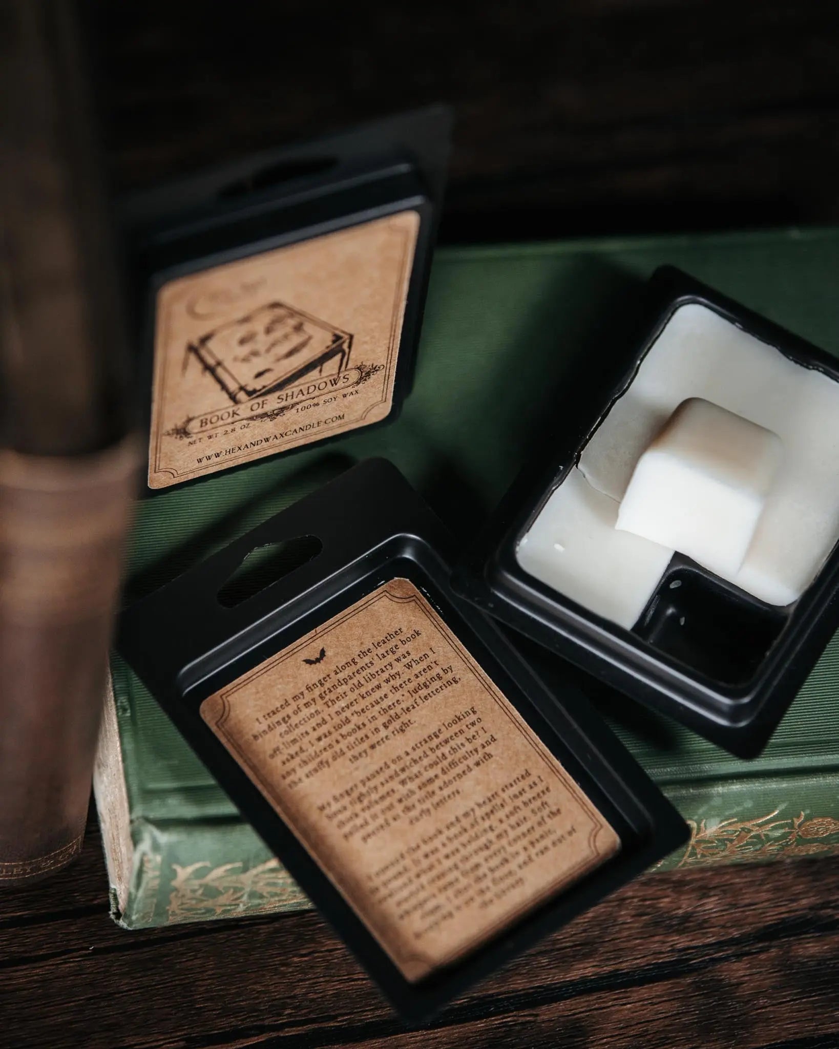 Book of Shadows – The Witchy Old Book Wax Melt Hex and Wax Candle Co.