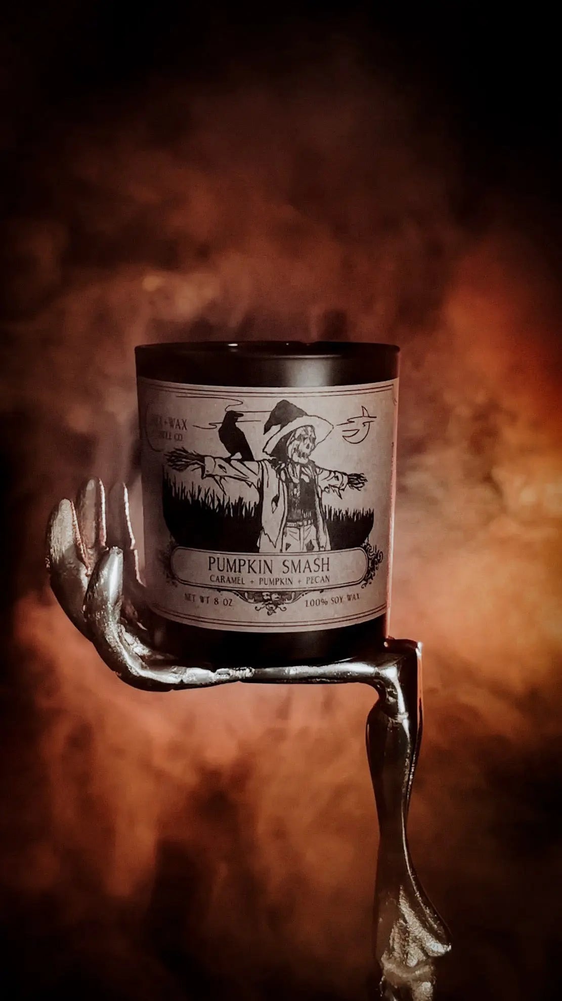 Pumpkin Smash – The Scarecrow Caramel Candle Hex + Wax Candle Co.