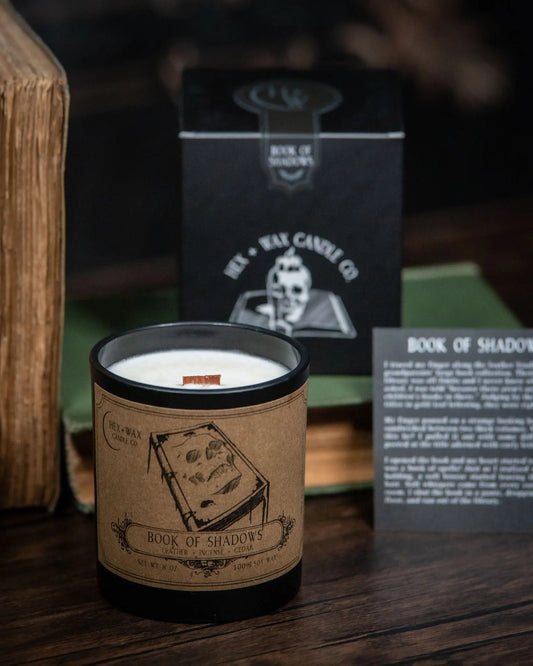 Book of Shadows – The Witchy Old Book Candle Hex + Wax Candle Co.