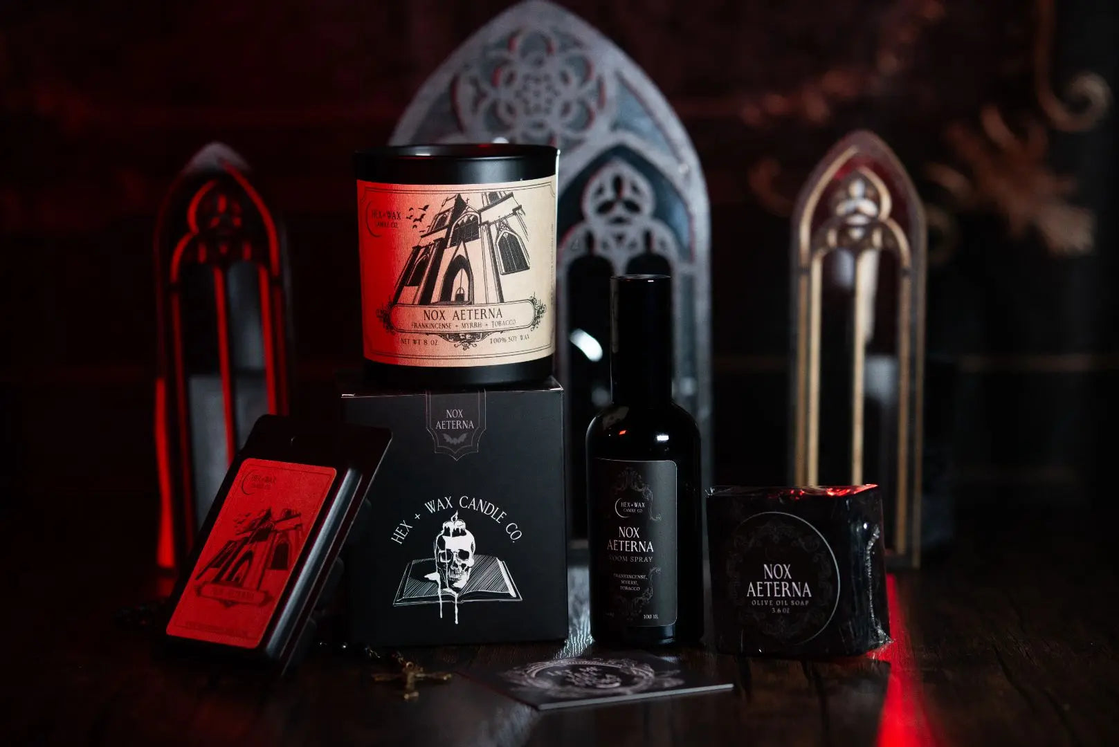Nox Aeterna – Dark Incense Candle for Vampires Hex + Wax Candle Co.